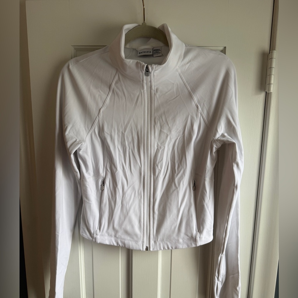 Athleta Salutation Crop Jacket in White